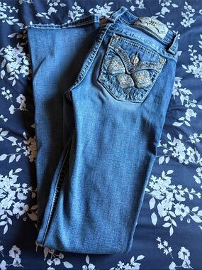 Miss Me Blue Embellished Skinny Jeans